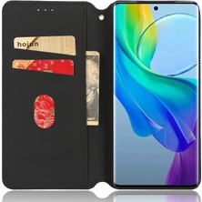 Hello-U Vivo Y78 5g / Y78+ 5g / V29 Lite 5g Kabuk Pu Deri Stand Şok Geçirmez Vaka Telefon Kapağı (Yurt Dışından)