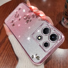 Hello-U Infinix Note 30 Pro 4g Rhinestone Çiçek Glitter Telefon Kapağı Gradyan Tpu Anti-Dalgalı Kılıf (Yurt Dışından)