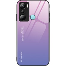 Hello-U Infinix Hot 20I 4g Gradyan Renkli Telefon Geri Kılıf Temsilli Cam + Pc + Tpu Şok Geçirmez Koruyucu Kapak (Yurt Dışından)