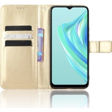 Hello-U Infinix Hot 20I 4g X665C / X665E Çılgın At Dokusu Manyetik Kelp Pu Deri Kılıf Cüzdan Stand Şok Geçirmez Telefon Kapağı Kayışlı (Yurt Dışından)