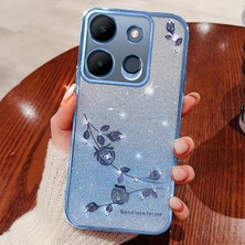 Hello-U Infinix Smart 7 4g Gradyan Glitter Tpu Kılıf Rhinestone Çiçek Anti-Drop Telefon Kapağı (Yurt Dışından)