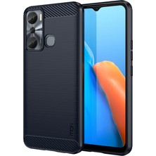 Hello-U Infinix Hot 20I 4g / X665E Karbon Fiber Fırçalanmış Tpu Telefon Geri Kapağı Aşınma Dirençli Koruyucu Ince Telefon Kasası (Yurt Dışından)