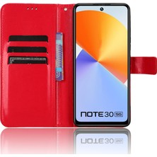 Hello-U Infinix Note 30 4g X6833B / X6716B Çılgın At Doku Doku Standı Kılıf Deri Cüzdan Telefon Kapağı (Yurt Dışından)