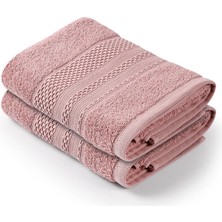 Bluenity Softy -  Pamuklu 2'li El / Yüz Havlusu Seti 50 x 90 cm Pembe