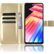 Hello-U Infinix Hot 30I / Hot 30I Nfc X669 Cüzdan Telefon Kasası Pu Deri Çılgın At Dokusu Flip Stant Kapağı (Yurt Dışından)