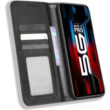 Hello-U Infinix Note 12 5g X671 / Note 12 Pro 5g X671B Retro Doku Cüzdan Pu Deri Stand Manyetik Emilim Telefon Kapağı (Yurt Dışından)