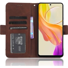 Hello-U Vivo Y36 4g / Y36 5g Pu Deri Cüzdan Çoklu Kart Yuvası Folio Flip Katlanabilir Stand Vaka Telefon Kapağı (Yurt Dışından)