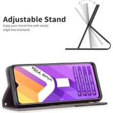 Hello-U Vivo Y15S 4G/Y15A Için Pu Deri Kılıf, Imsplicing Standlı Kart Tutucu Telefon Kapağı (Yurt Dışından)