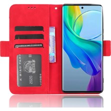 Hello-U Vivo Y78+ 5g / Y78 5g / V29 Lite 5g Çoklu Kart Yuvası Pu Deri Cüzdan Kılıfı Stand Telefon Kapağı (Yurt Dışından)