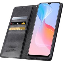 Hello-U Vivo Y21 / Y21S / Y33S Pu Deri Stand Kılıfı Manyetik Otomatik Absorlanmış Cüzdan Folio Flip Telefon Kapağı (Yurt Dışından)