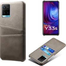 Hello-U Vivo Y21 / Vivo Y21S / Vivo Y33S Darbeye Dayanıklı Telefon Kaplaması Pu Deri ve Pc Telefon Kılıfı 2 Kart Yuvası ile (Yurt Dışından)