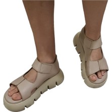 Dünya Shoes Deri Kadın Sandalet