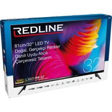 Redline MR-32 32" 81 Ekran Uydu Alıcılı HD LED TV(Çerçevesiz)