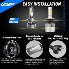 Fahren H4 Forscher 120W 20000 Lümen 6500K Süper Parlak LED Ampül