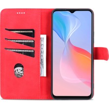 Xshop Vivo Y21 / Y33S Için Tpu+Pu Deri Cüzdan Standlı Telefon Kılıfı (Yurt Dışından)