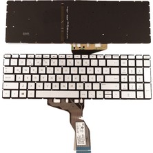 Afila Hp 15-RB008NT, 15-RB009NT Notebook Klavye Silver (Gri Tr) Işıklı