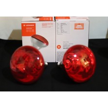 Ledvance 230V 250W E27 Infrared Isıtıcı Ampul. Kırmızı.   2 Ad.
