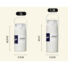 Dilele Çift Içecek Büyük Kapasiteli (1000ML/1200ML) Termos Bardak, 316 Gıda Sınıfı Taşınabilir Su Bardağı Taşınabilir (Yurt Dışından)