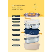 Dilele Öğrenci Öğle Yemeği Kutusu, Çift Paslanmaz Çelik Yalıtımlı Öğle Yemeği Kutusu, 1200ML Kapasite (Yurt Dışından)