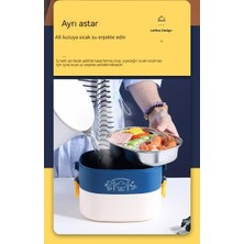 Dilele Öğrenci Öğle Yemeği Kutusu, Çift Paslanmaz Çelik Yalıtımlı Öğle Yemeği Kutusu, 1200ML Kapasite (Yurt Dışından)