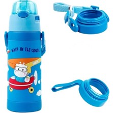 Dilele 316 Paslanmaz Çelik Çocuk Termos Bardak, 3D Stereoskopik Desen, Düşmeyi Önleyici Boya, 500ML (Yurt Dışından)