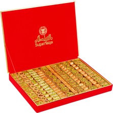 Al Sultan Sweets Karışık Baklava  Kırmızı Kadife Kutusunda 6'lı Lezzet Koleksiyonu 1600 gr