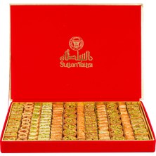 Al Sultan Sweets Karışık Baklava  Kırmızı Kadife Kutusunda 6'lı Lezzet Koleksiyonu 1600 gr