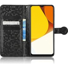 Xshop Vivo Y35 4g (2022) Flip Cüzdan Stand Dot Desen Baskılı Pu Deri Manyetik Toka Telefon Kapağı Kayışlı (Yurt Dışından)