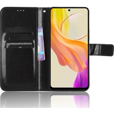 Xshop Vivo Y36 4g / Y36 5g Tpu + Pu Deri Kılıf Çılgın At Doku Cüzdan Cep Telefonu Stand Kapağı (Yurt Dışından)