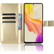 Xshop Vivo Y36 4g / Y36 5g Tpu + Pu Deri Kılıf Çılgın At Doku Cüzdan Cep Telefonu Stand Kapağı (Yurt Dışından)