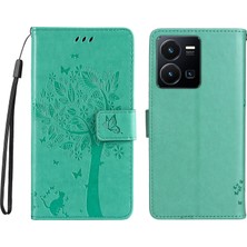 Xshop Vivo Y35 / Y22S 4g / Y22 4g Koruyucu Flip Telefon Kılıfı Standı Giyim Önleyici Pu Deri Telefon Kapağı (Yurt Dışından)