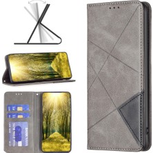 Xshop Vivo Y78 5g / Y36 4g Kart Yuvaları Stand Pu Deri Deri Baskı Baska Satırlı Çizgi Anti-Çizelge Kabuk Telefon Kılıfı (Yurt Dışından)