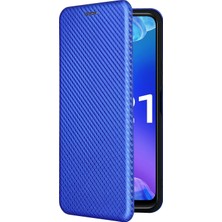 Xshop Vivo Y21/Y33S Kart Yuvalı Karbon Fiber Dokulu Deri Telefon Kılıfı (Yurt Dışından)