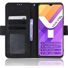 Xshop Vivo Y15S/Y15A/Y10/T1/Y01 Stand Fonksiyonu Çok Kart Yuvası Nakit Cep Pu Deri Cep Telefon Kılıfı (Yurt Dışından)