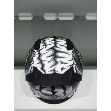 MTS Kask Mts Pro 801 Zombi Güneş Gözlüklü Grey/whıte/yellow