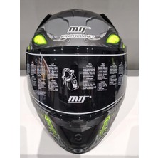 MTS Kask Mts Pro 801 Zombi Güneş Gözlüklü Grey/whıte/yellow