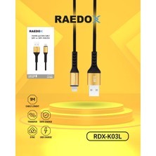 Raedox K03L USB To Lightning 1m / 3A Kablo