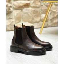 COFFE RUNNY 3090 HAKİKİ DERİ ERKEK BOT KAHVERENGİ