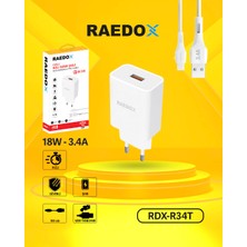 Raedox 18W 3.4A Type-C  Duvar Şarjı