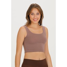 Sensu Kadın Kalın Askılı Crop Büstiyer - CROP130