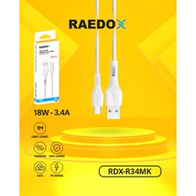 Raedox USB To Micro 18W 3.4A Hızlı Kablo