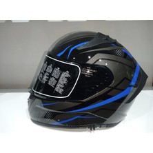 MTS Kask Mts Pro 801 Lead Güneş Gözlüklü Blue