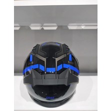 MTS Kask Mts Pro 801 Lead Güneş Gözlüklü Blue