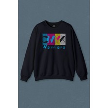 So Cool Lacivert Sweatshirt Grafiker Cmyk Savaşçısı Warrior Tasarımcı Baskılı Unisex Sweat