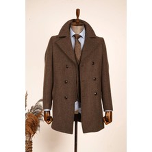 Guild Kavala Kruvaze Diagonal Haki Yün Kaban