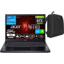 Acer Nitro V 15 Intel Core I5 13420H 16GB Ddr5 Ram 512GB SSD 6gb RTX4050 15,6 Inç 144Hz IPS Fhd Freedos Taşınabilir Bilgisayar NHQNBEY00101+WEBLEGELSINÇANTA