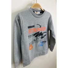 Alg Erkek Çocuk Stronger Nakışlı Şardonlu Sweatshirt 324484 Gri