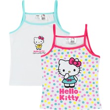 Hello Kitty Kız Çocuk 2'li Atlet Set 2-10 Yaş Beyaz