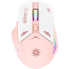 Blackbird Game Center Pembe Rgb Şarjlı Kablosuz 1600DPI Işıklı Kablosuz Mouse Bwm1