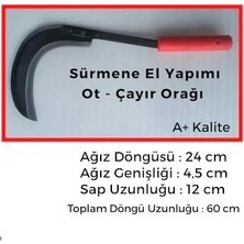 Toptancı Amca Çayır Orağı ( Laz Orağı ) Çelik Sürmene Yapımı Dal Kesme Orak Paslanmaz